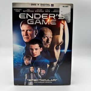 Ender's Game DVD Harrison Ford Asa Butterfield Sci-Fi Movie with Slipcover